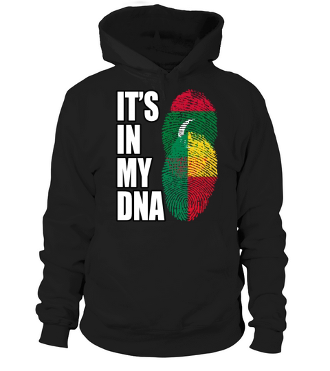 Maldivian And Benin Mix Heritage DNA Flag Hoodie Unisex