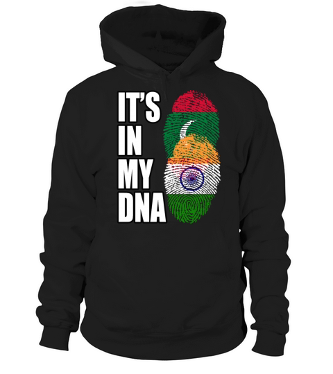 Maldivian And Indian Mix Heritage DNA Flag Hoodie Unisex