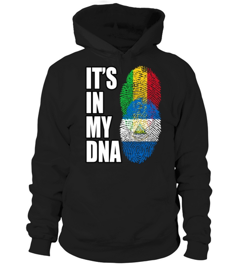 Malian And Nicaraguan Mix Heritage DNA Flag Hoodie Unisex