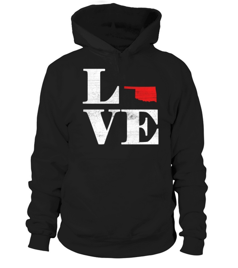 Proud America State Land Map Love Oklahoma Hoodie Unisex