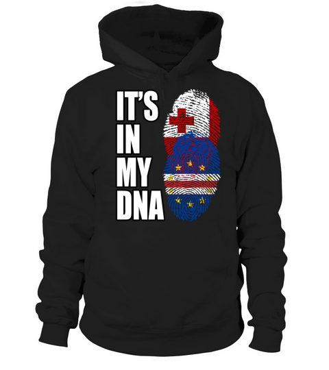 Tongan And Cabo Verdean Mix Heritage DNA Flag Hoodie Unisex