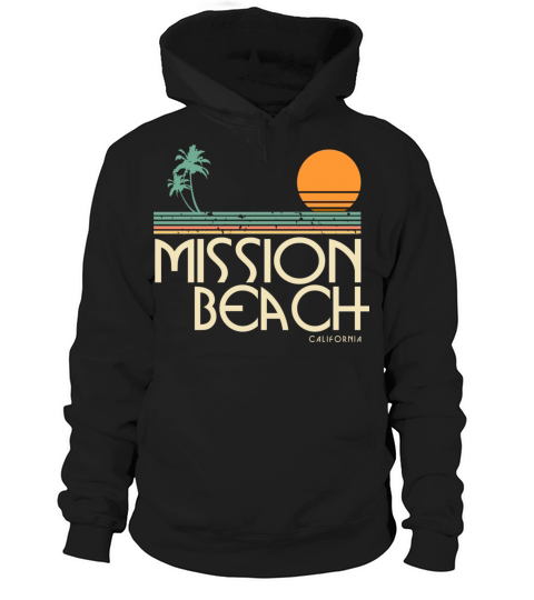 Vintage Mission Beach California Hoodie Unisex