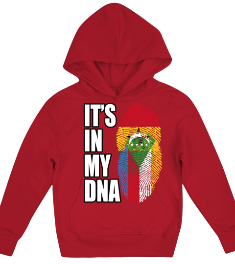 Ghanaian And Comoran Mix Heritage DNA Flag Kids Hoodie