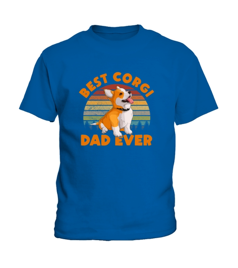 Best Corgi Dad Ever Retro Kids T-Shirt