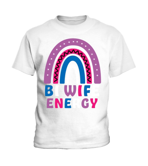 Bi Wife Energy Gay Pride Lesbian LGBT Rainbow Kids T-Shirt