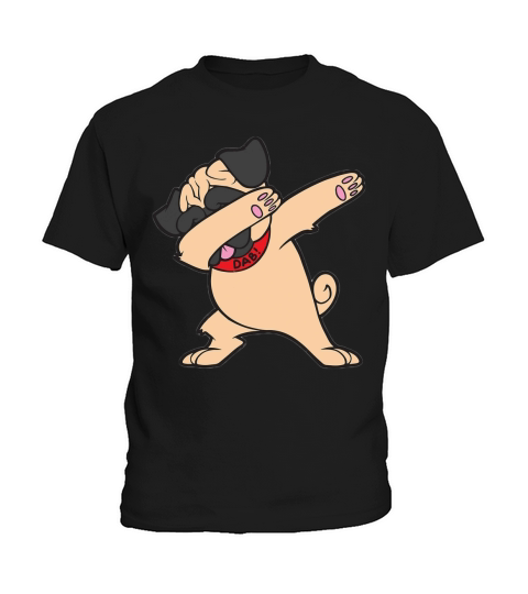 Funny Dabbing Pug T-Shirt for Kids and Adults Kids T-Shirt