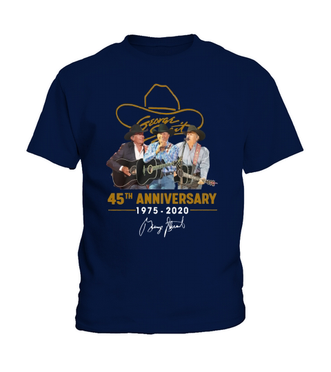 George Strait 45th anniversary 1975-2020 signature shirt Kids T-Shirt