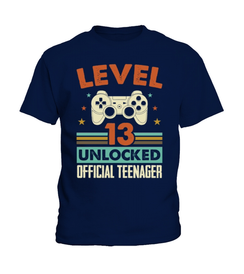 Level 13 Unlocked Official Teenager 13th Birthday Kids T-Shirt