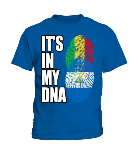 Malian And Nicaraguan Mix Heritage DNA Flag Kids T-Shirt
