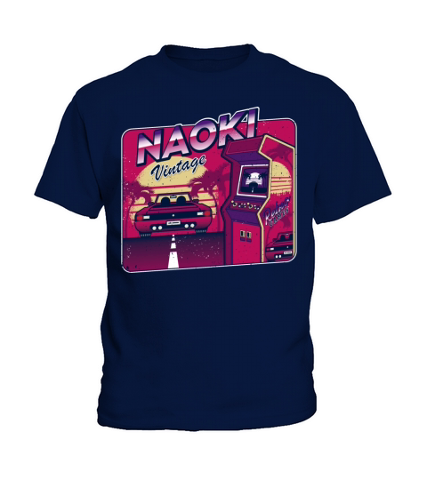 Naoki - Personalized Vintage Gamer 80s 90s Kids T-Shirt