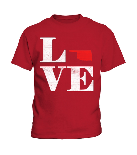 Proud America State Land Map Love Oklahoma Kids T-Shirt