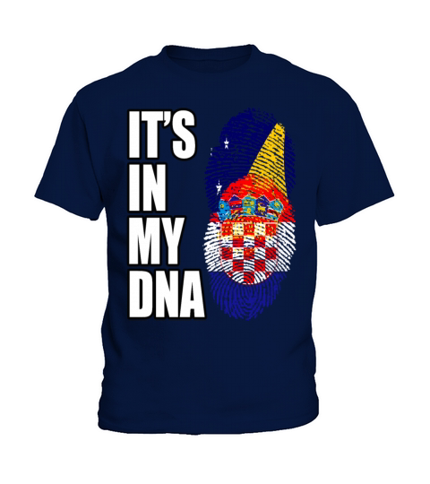 Tokelauan And Croatian Mix Heritage DNA Flag Kids T-Shirt