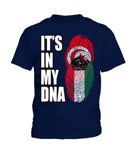 Tunisian And Kuwaiti Mix Heritage DNA Flag Kids T-Shirt