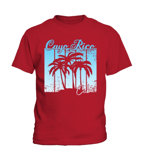 vintage Cayo Rico Cuba sunset Kids T-Shirt