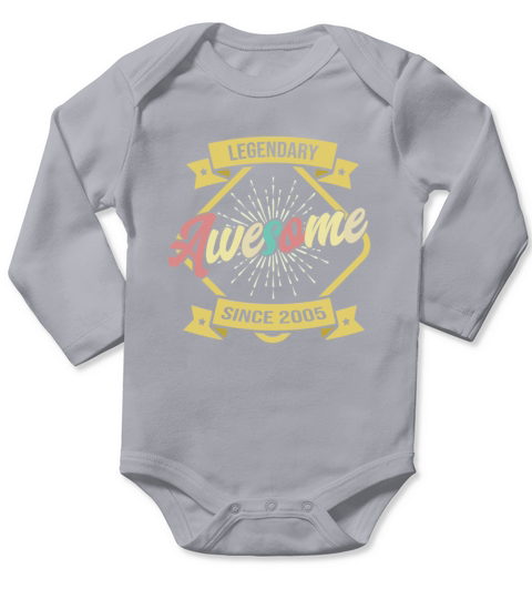 18th Birthday Gifts Vintage 2005 Awesome Sayings Long Sleeve Baby One-Piece