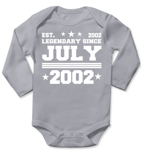 20th birthday July vintage 2002 gift idea Long Sleeve Baby One-Piece