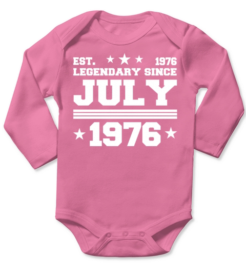 46th birthday July vintage 1976 gift idea Long Sleeve Baby One-Piece