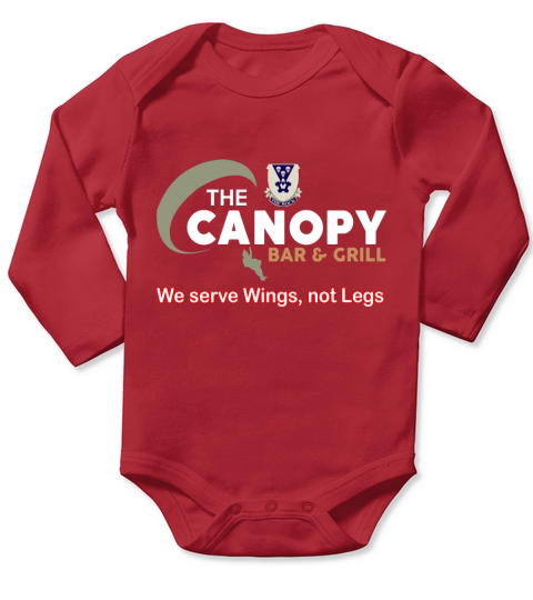 503rd Infantry Regiment The canopy bar and grill We serve wings not legs Long Sleeve Baby One-Piece