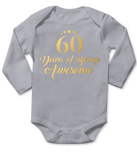 60th Birthday Long Sleeve Baby One-Piece