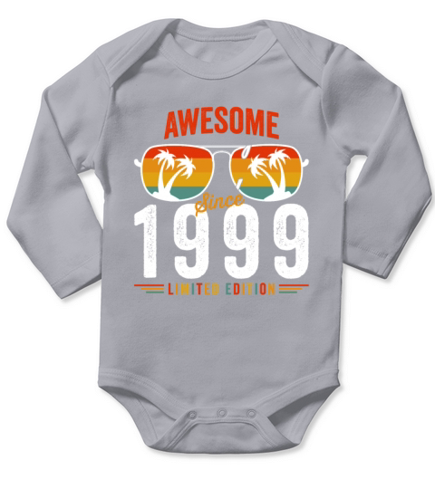 Awesome Since 1999 Birthday Retro Vintage 23 24 Ye Long Sleeve Baby One-Piece