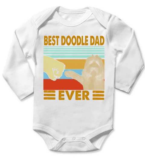 Best Doodle Dad Ever Vintage shirt Long Sleeve Baby One-Piece