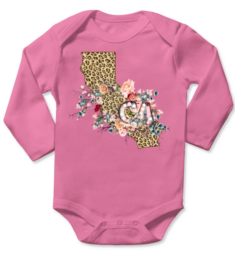 California State Souvenir The Golden State Long Sleeve Baby One-Piece