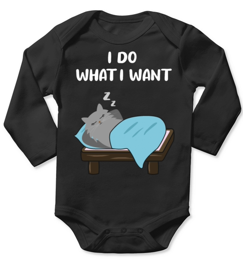 Cat Sassy Kitten Cat Funny Quote Gift Idea Long Sleeve Baby One-Piece