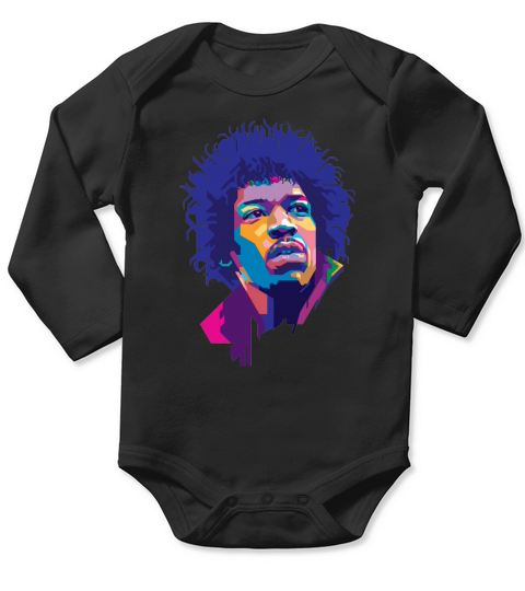 Color Jimi Hendrix Long Sleeve Baby One-Piece