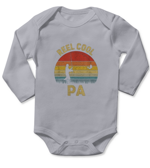 Father’s Day Vintage Reel Cool Pa Long Sleeve Baby One-Piece