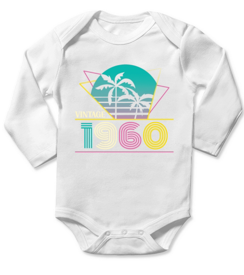 Funny Birthday Born in 1960 Limited Edition Long Sleeve Baby One-Piece