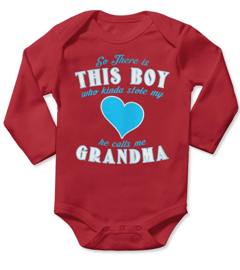 GRANDMA WITH GRANDSON SHIRT TSHIRT HOODIE Long Sleeve Baby One-Piece