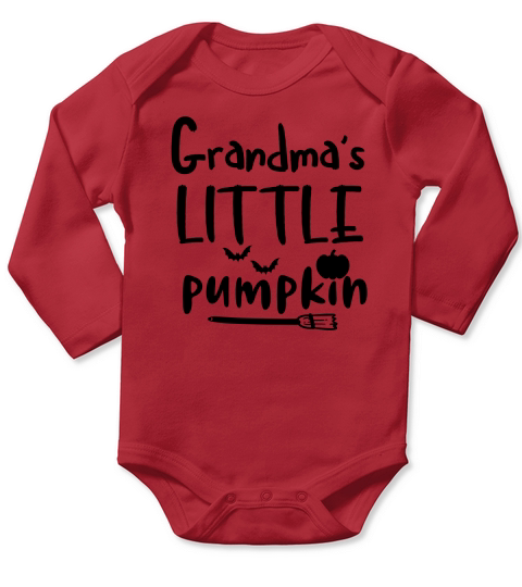 Grandmas Little Pumpkin Halloween Long Sleeve Baby One-Piece