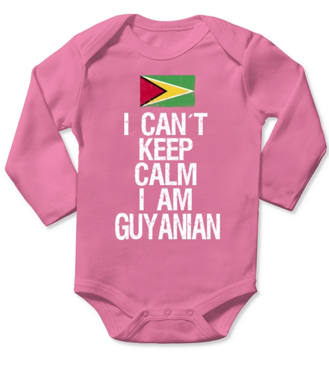 I can not keep calm I am Guyanian Long Sleeve Baby One-Piece