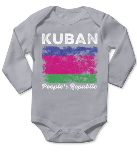 Kuban Peoples Republic Flag Distressed Long Sleeve Baby One-Piece