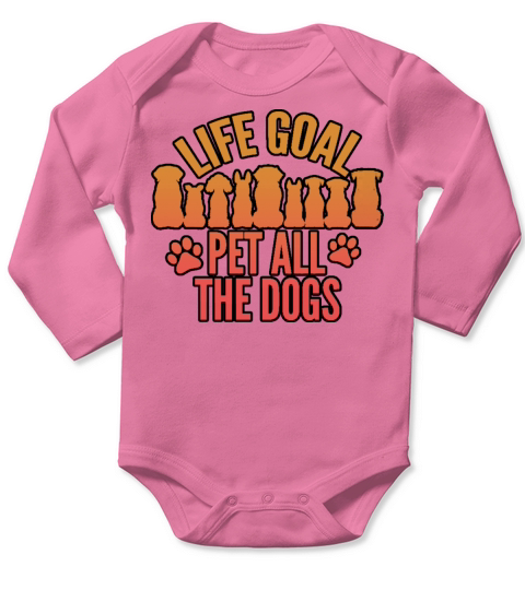 Life Goal Pet All The Dogs Long Sleeve Baby One-Piece