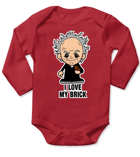 Lil Father Jack I love my Brick Long Sleeve Baby One-Piece