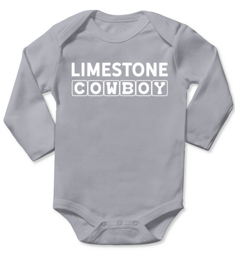 Limestone Cowboy Funny Geology Rock Geologist Long Sleeve Baby One-Piece
