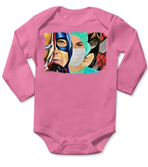Nurse Superhero Not All Superheroes Wear Capes Long Sleeve Baby One-Piece