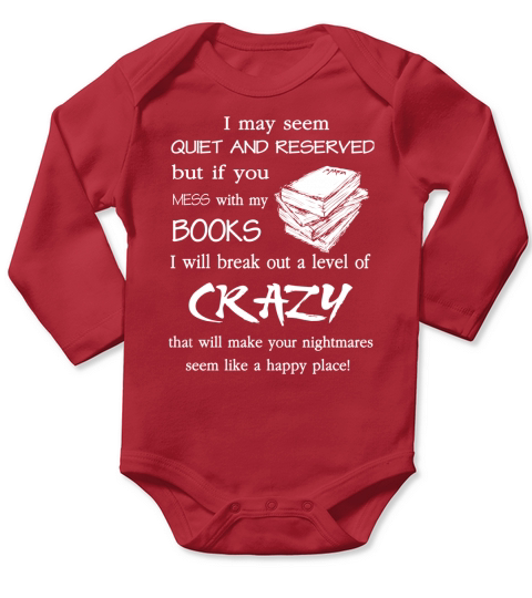 READING BOOKS Long Sleeve Baby One-Piece