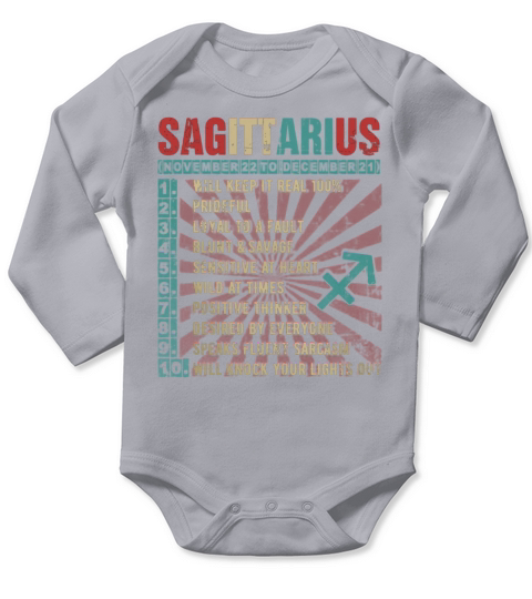 REAL SAGITTARIUS Long Sleeve Baby One-Piece