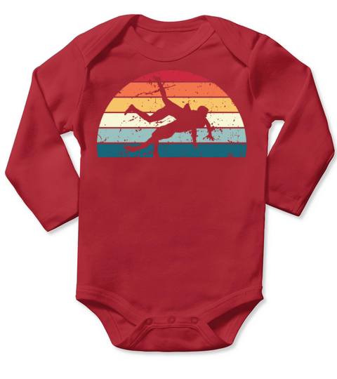 Retro Wrestling Sunset Vintage boxing Sunrise Long Sleeve Baby One-Piece
