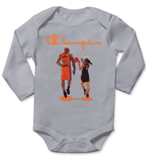RIP Kobe and Bryant and Gianna Champion shirt Long Sleeve Baby One-Piece