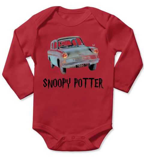 Snoopy driving Harry Potter t-shirt Long Sleeve Baby One-Piece