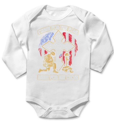 stand for the flag kneel for the cross Long Sleeve Baby One-Piece
