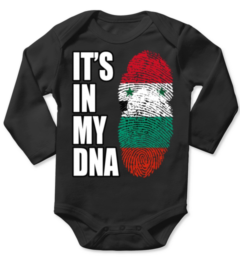 Syrian And Bulgarian Vintage Heritage DNA Flag Long Sleeve Baby One-Piece