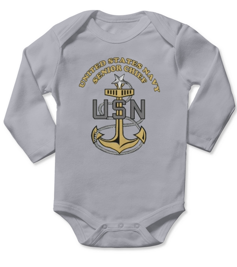 United States Navy Senior Chief Long Sleeve Baby One-Piece