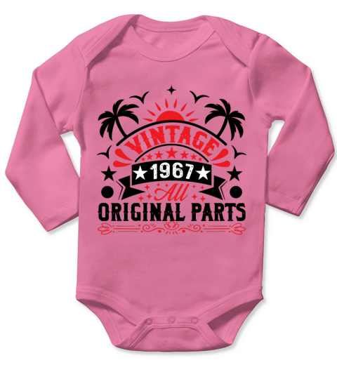 Vintage 1967 Origianal Part Long Sleeve Baby One-Piece