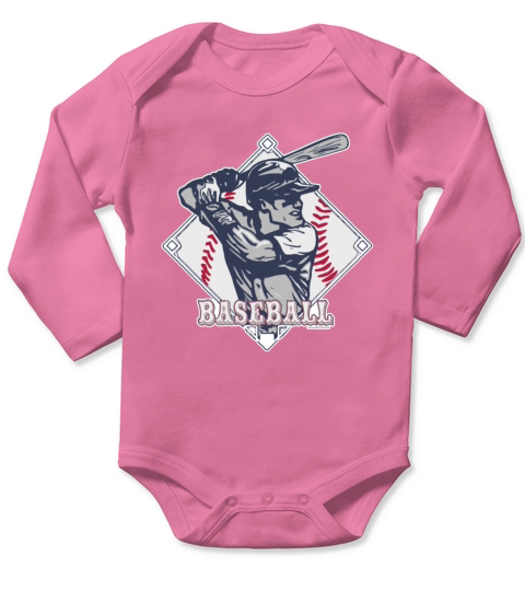 Vintage Baseball Diamond shirt Long Sleeve Baby One-Piece