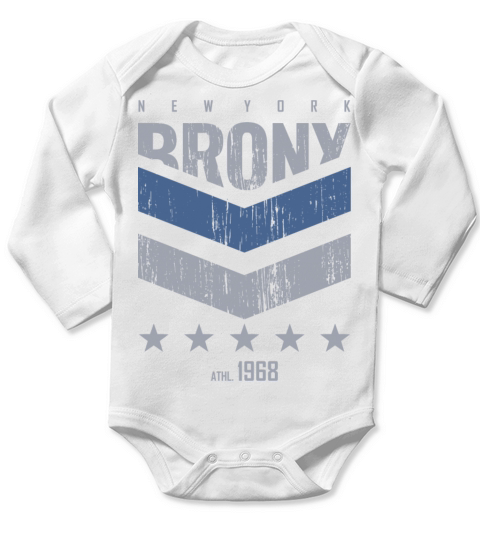 Vintage Bronx New York City Long Sleeve Baby One-Piece