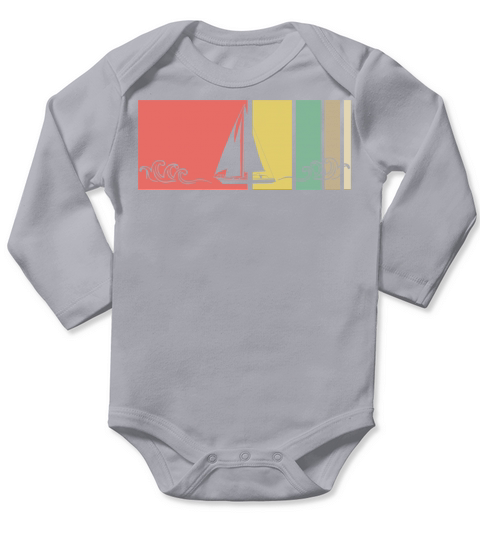 Vintage Sailboat Boat Ship Sailor Yacht Sailing Long Sleeve Baby One-Piece